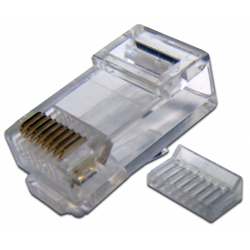 Коннектор RJ45 UTP 8P8C, универсальный, со вставкой, cat.6, 100 шт.